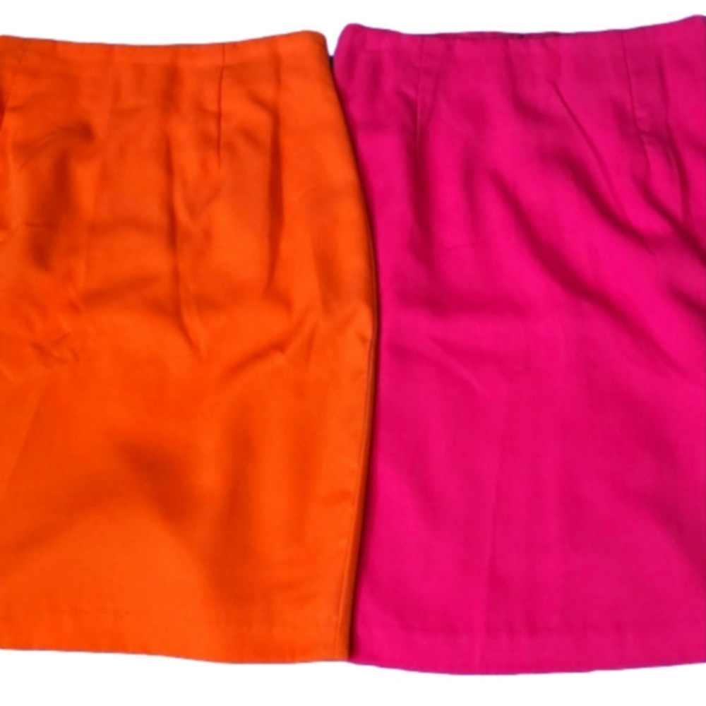 Juniors Skirts - Pink 💖 NWTags Orange 🧡 Like New . Dillard's Size 7 Lined